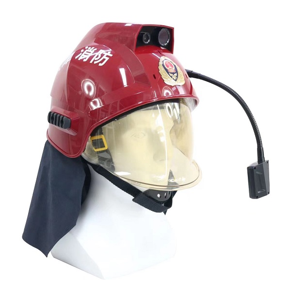 消防熱画像転送ヘルメット